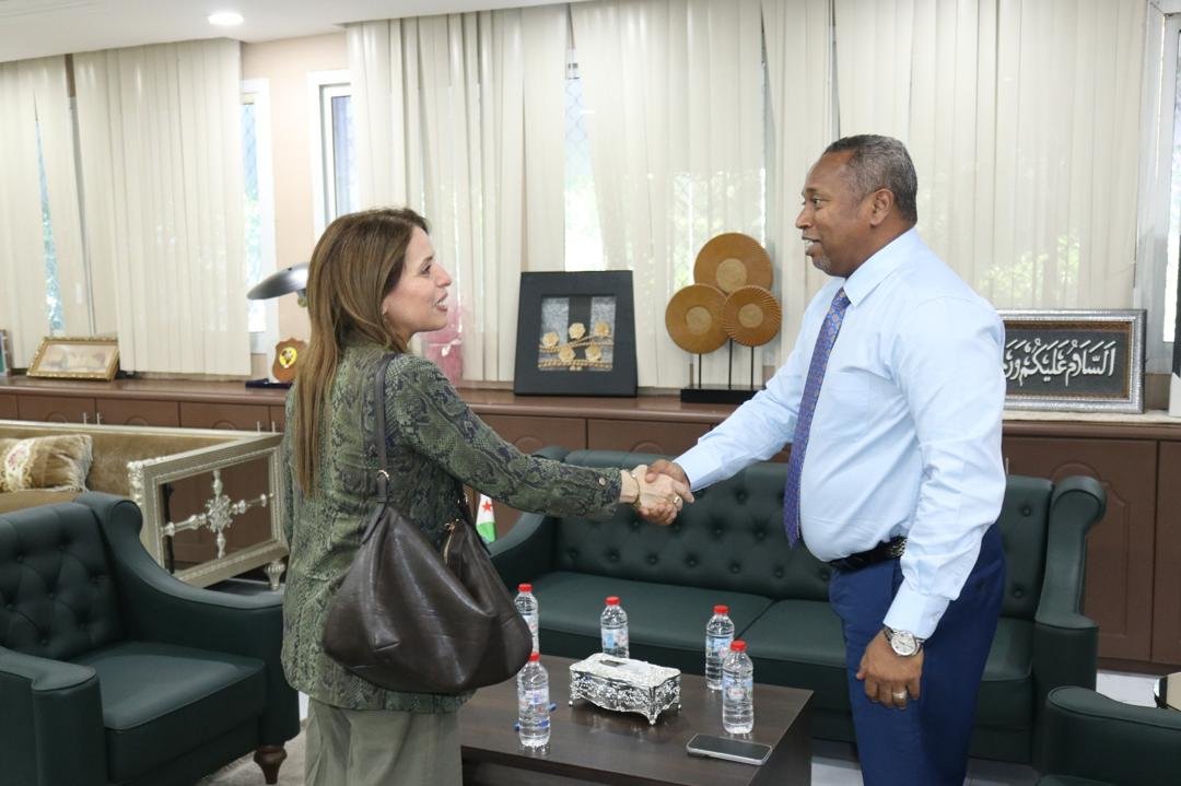Mitfops's tweet photo. Le Ministre du Travail @YonisAliGuedi a reçu hier une délégation de l'#OIT conduite par Dr Aida Lamloum, spécialiste SST/OIT ainsi que le nouveau représentant de l'OIT à #Djibouti, M. Kossivi Doutowovo

🎯 Objectif : accélérer les réformes engagées et consolider notre partenariat https://t.co/ECx8v8HCFN