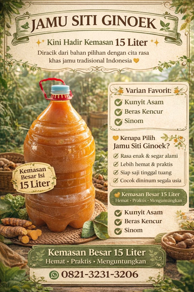dafa__'s tweet photo. #RabUsaha Area Sidoarjo - Surabaya

Minuman Syegarrr Dan Sehat, Cara Baru Minum Jamu.

Kunyit Asam, Beras Kencur, Sinom, Temulawak.

Tersedia Kemasan Botol 500Ml, 1500Ml &amp; Galon 15L

Info-info 👉 081210990828 https://t.co/GvFP32OuHG