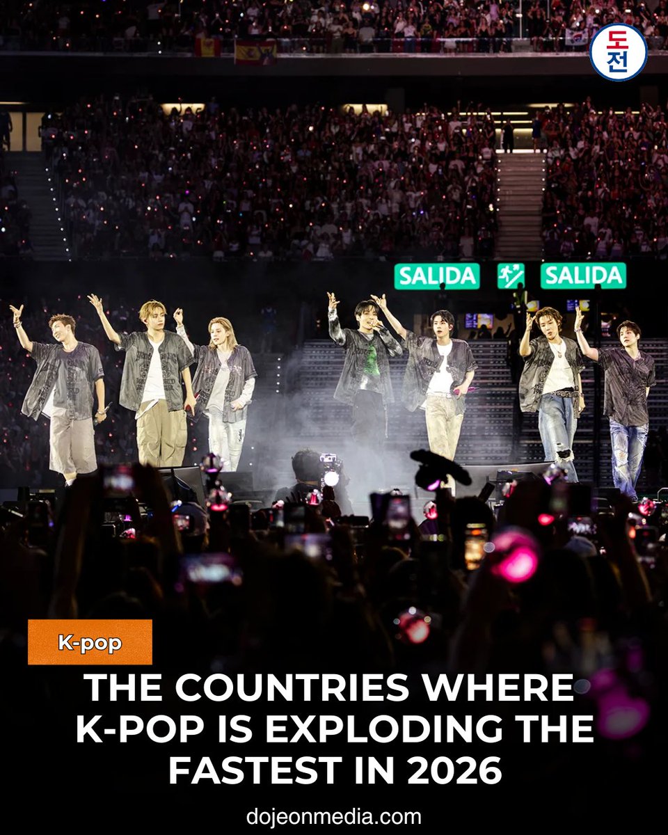 jwjlui's tweet photo. In 2026, the biggest surprise isn't that K-pop is popular—it's where it's becoming unstoppable. How big is K-pop in your country?
https://t.co/M8jhjtUZ3n
#dojeonmedia #kpop #BTSInMadrid #bts #ArirangWorldTour #BTSisBack #Arirang #madrid #spain #ateezofficial #StrayKids #brasil https://t.co/yEdcZFBBvC