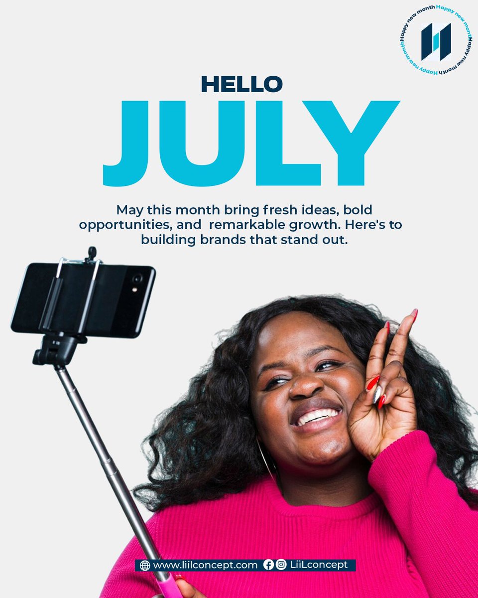 LIIL_Concept's tweet photo. Hello, July! 💙

A new month is a fresh canvas for bold ideas, creative storytelling, and brands ready to make an impact.

Let's create content that connects, designs that inspire, and strategies that deliver results.

Here's to another month of creativity and growth.

#HelloJuly https://t.co/PhJjOn7G0k