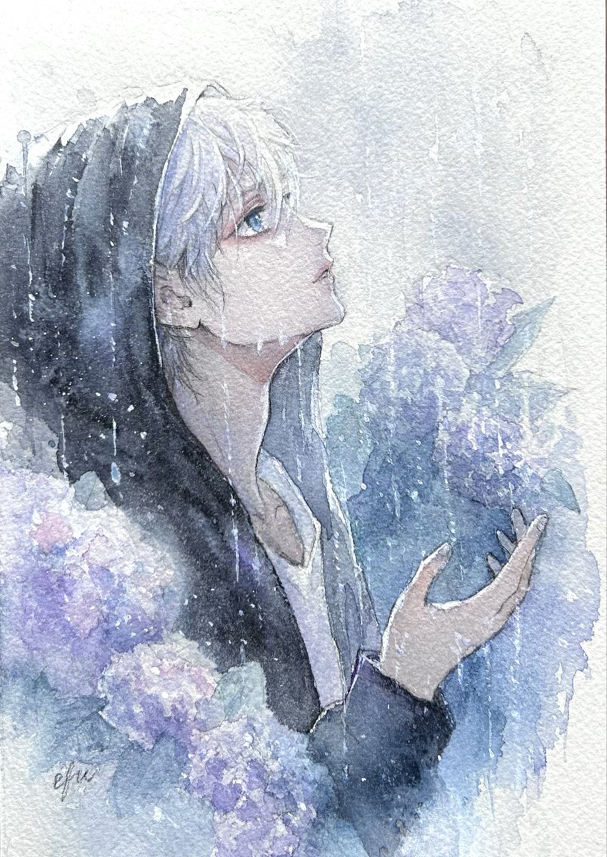 crafter__efu's tweet photo. 『君を待つ雨』
⁡
雨音に耳を澄ませながら、
君の気配を探す男の子。
⁡
この作品ができるまでの制作過程も載せています☔️
⁡
7月の展示会で展示予定です🌿
⁡
#透明水彩
#オリジナルイラスト
#紫陽花 https://t.co/pUF8nTaZC1