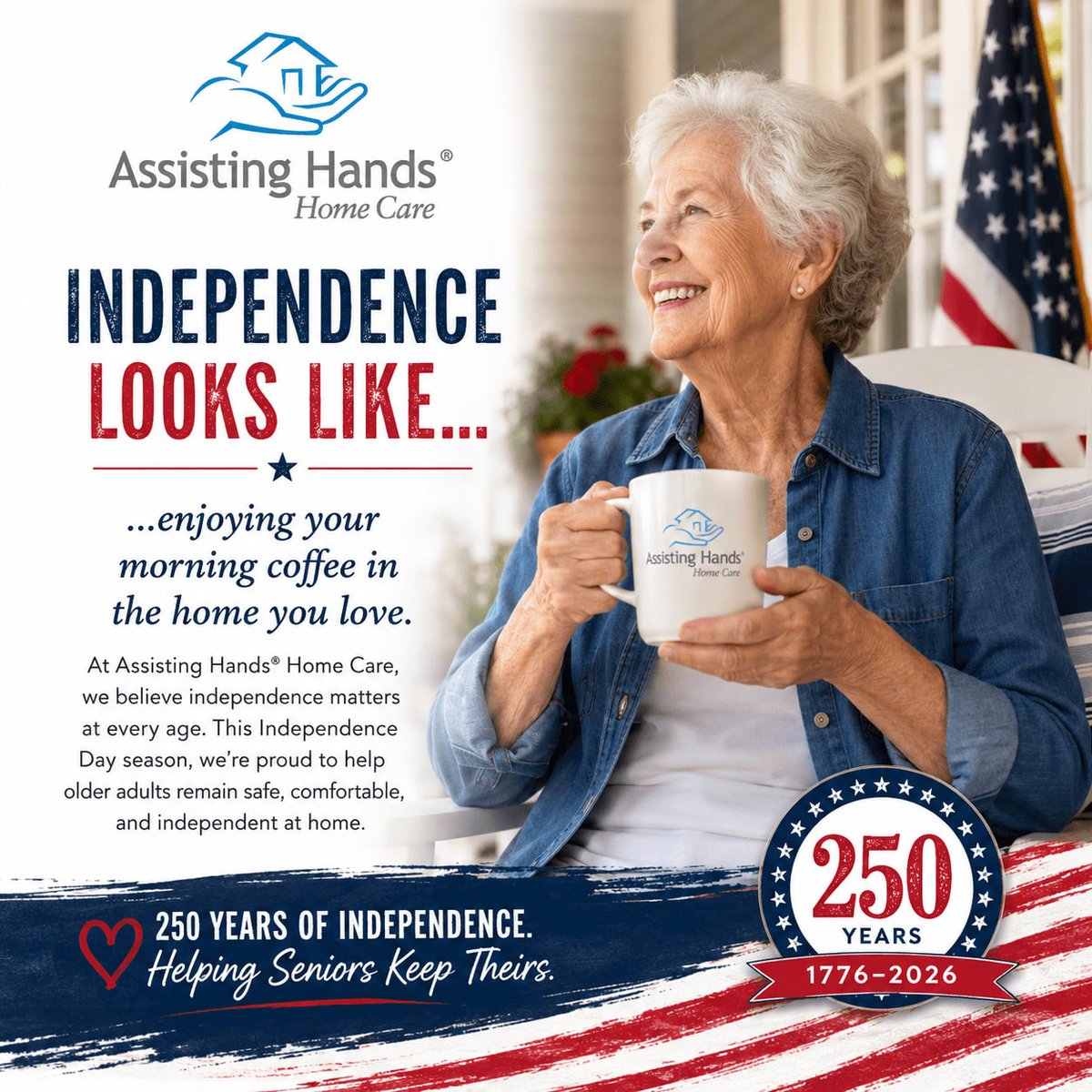 AHNaples's tweet photo. The best kind of freedom is waking up in your own space! Let Assisting Hands Home Care handle the little things so you can focus on living.

Reach out today: https://t.co/NF9z4gL1up
