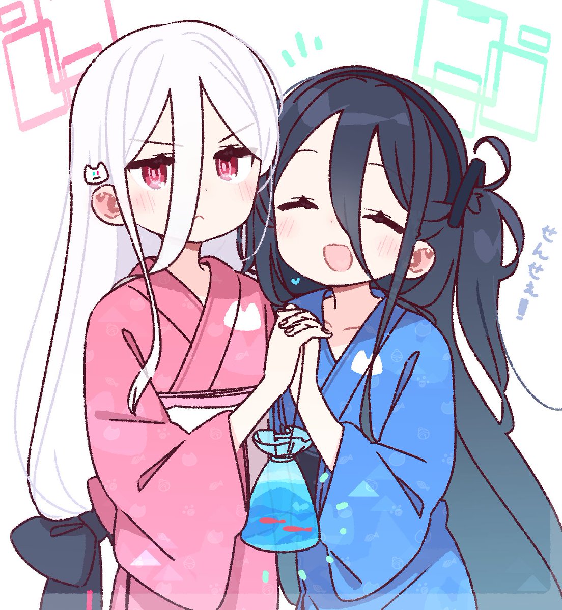 yoru_nine's tweet photo. 浴衣なアリスちゃんとケイちゃん✨ https://t.co/IwYcgH8D5O