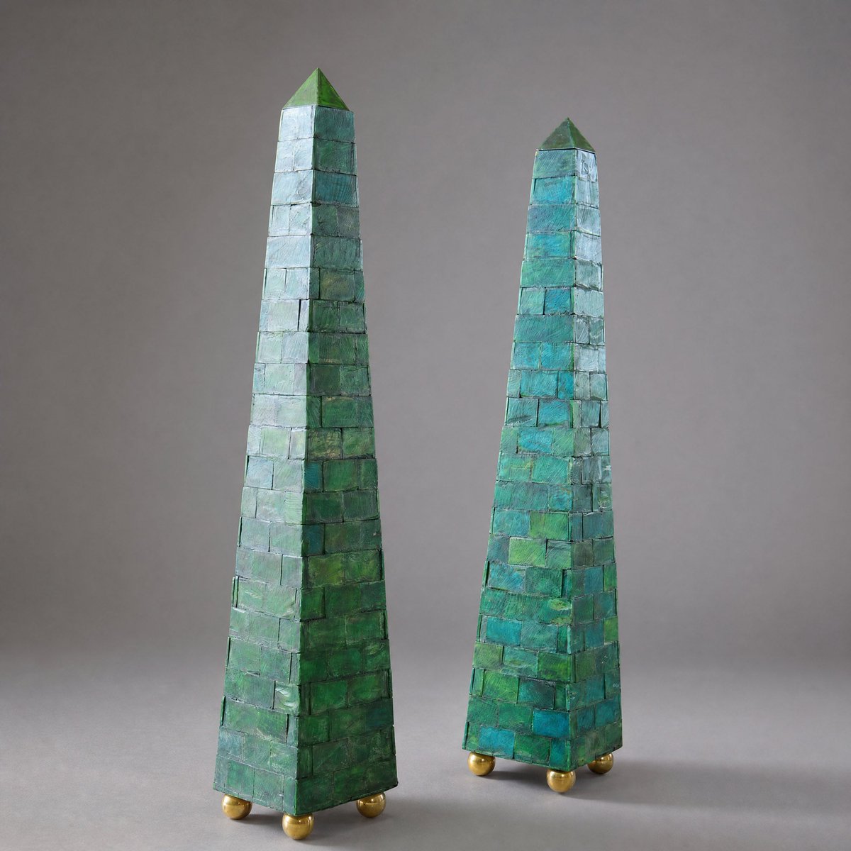 Fine_Antiques's tweet photo. Andrew Allfree’s decorative obelisks sit like miniature monuments, their quiet presence shaping any mantel or console. Hand-finished patina and precise proportions reward close inspection. Message for dimensions and provenance. #antiques #HomeDecor https://t.co/kYz2luMiM4 https://t.co/18NxPoKHJw