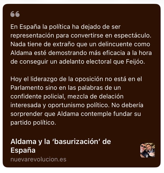 anluma99's tweet photo. Aldama y la 'basurización' de
España https://t.co/7ldU1xGc8i