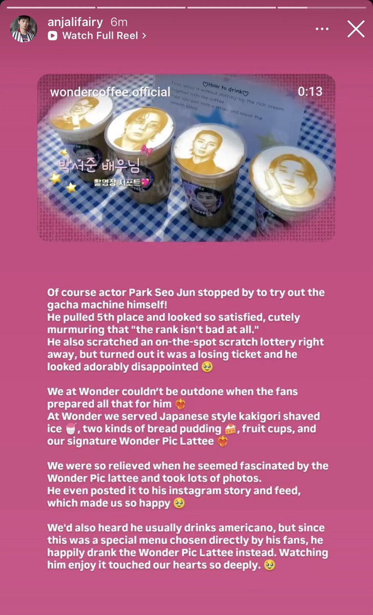 psj_core's tweet photo. Park’s Office &amp; @psj_aisiteru Coffee Truck Support review 😲🌟

Credit : @.anjalifairy on IG 

It’s always heartwarming to read CT stories 🤧✨ #박서준 ❤️💫 @BN_SJ2013 🫶🏻

#parkseojun #parkseojoon #kdrama 

https://t.co/0g0xjud2E7 https://t.co/e0blxB9dYH