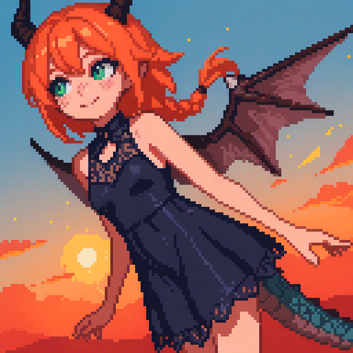Adventure Awaits! 🐲🪽 #pixelart #ドット絵
