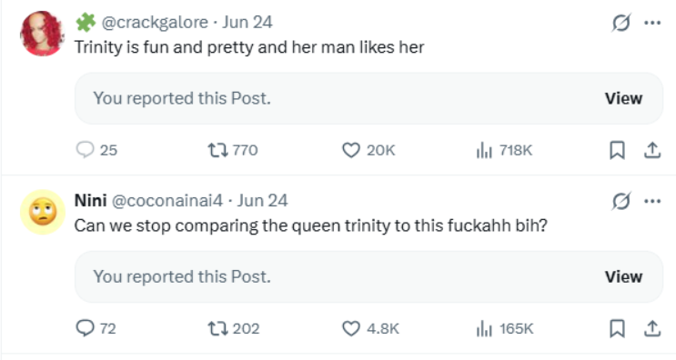 Lovergirly20's tweet photo. Why are y'all confused at Ola fans who r moving for Carniya as if every time O and Trin are put in the same sentence, you can't open the quotes or comments. The constant comparisons are tiring, at least when you put Blasia and my couple in a collage, the quotes aren't hell https://t.co/bzG9aFgxmh