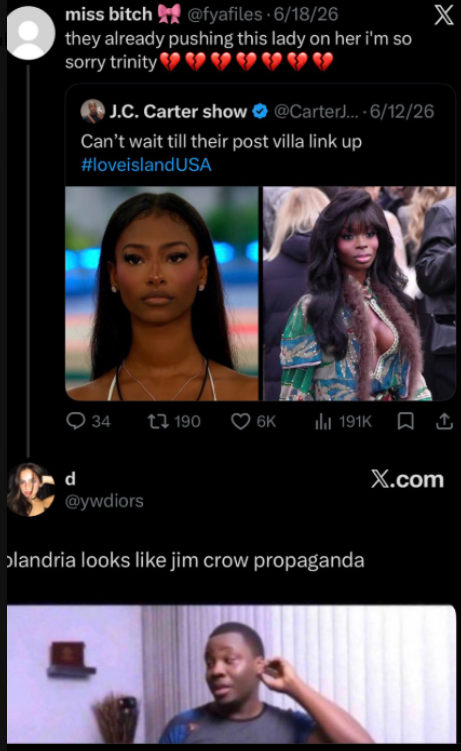 Lovergirly20's tweet photo. Why are y'all confused at Ola fans who r moving for Carniya as if every time O and Trin are put in the same sentence, you can't open the quotes or comments. The constant comparisons are tiring, at least when you put Blasia and my couple in a collage, the quotes aren't hell https://t.co/bzG9aFgxmh