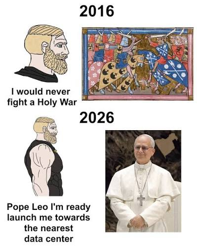Meme_God_069's tweet photo. @Pontifex I am ready for the crusade against the machines. https://t.co/uWqIk1PhAR