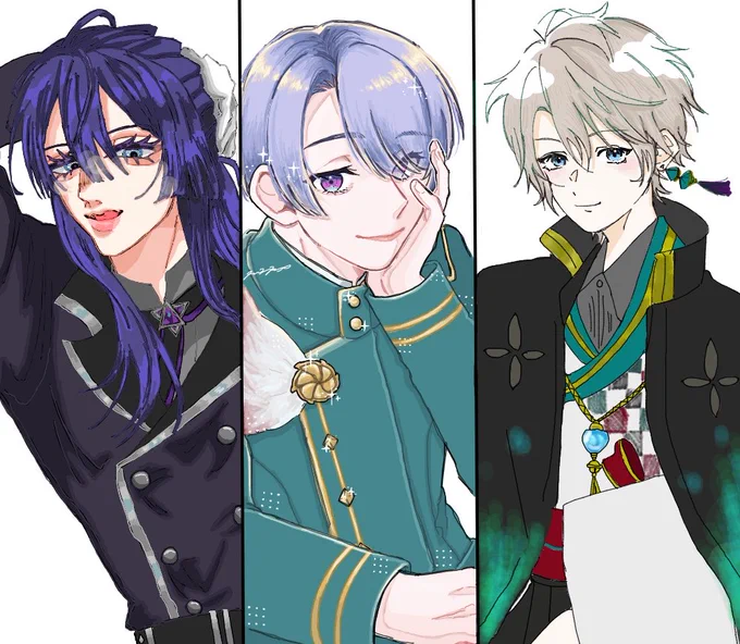 数年前に仲良絵師と合作絵チャしたVΔLZをリメイクしてみました! みんなの成長を感じられるでしょうか…? 今回数年前