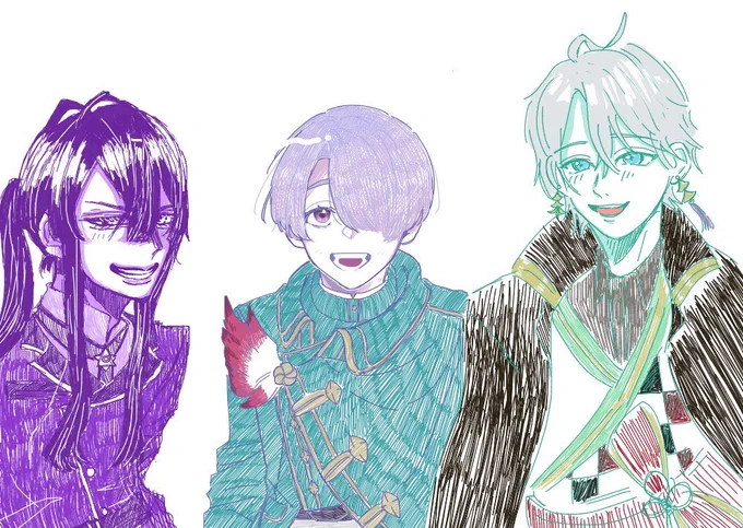 数年前に仲良絵師と合作絵チャしたVΔLZをリメイクしてみました! みんなの成長を感じられるでしょうか…? 今回数年前