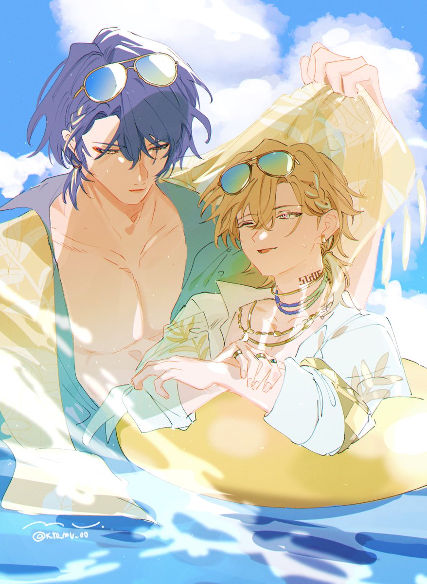 KY0_MU_00's tweet photo. レイチュリ🏝️🍹 https://t.co/F02XG0lwk7