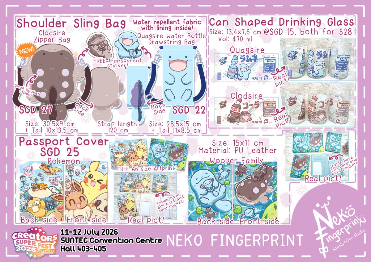 LilianaKirara's tweet photo. [2/5] Catalog for #CSF26

Booking open until 5th July

For booking please DM me with this format:
Name:
Item list:
Coming day: 1/2
Booking for: AFA CSF / Artsobi

Cash will be prefered since I'm from overseas. Also accept Paylah and Wise. 

#AFACSF26 #creatorssuperfest26 https://t.co/JFxDe3hO8l