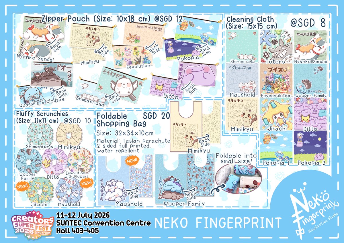 LilianaKirara's tweet photo. [2/5] Catalog for #CSF26

Booking open until 5th July

For booking please DM me with this format:
Name:
Item list:
Coming day: 1/2
Booking for: AFA CSF / Artsobi

Cash will be prefered since I'm from overseas. Also accept Paylah and Wise. 

#AFACSF26 #creatorssuperfest26 https://t.co/JFxDe3hO8l