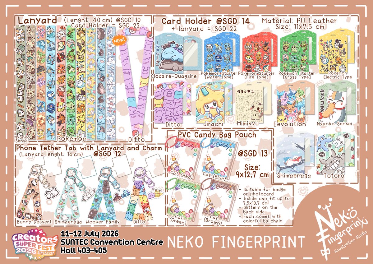 LilianaKirara's tweet photo. [2/5] Catalog for #CSF26

Booking open until 5th July

For booking please DM me with this format:
Name:
Item list:
Coming day: 1/2
Booking for: AFA CSF / Artsobi

Cash will be prefered since I'm from overseas. Also accept Paylah and Wise. 

#AFACSF26 #creatorssuperfest26 https://t.co/JFxDe3hO8l