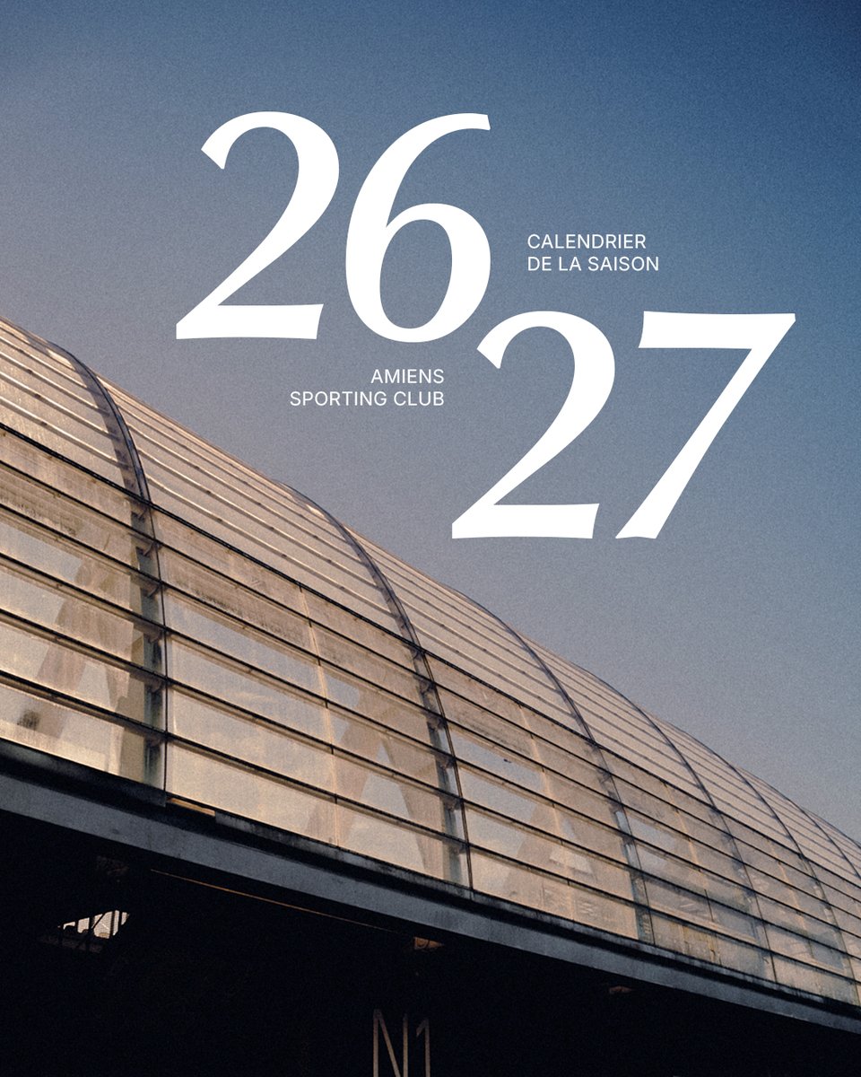 AmiensSC's tweet photo. ⚪⚫ 𝐍𝐎𝐓𝐑𝐄 𝐂𝐀𝐋𝐄𝐍𝐃𝐑𝐈𝐄𝐑 𝟐𝟎𝟐𝟔-𝟐𝟎𝟐𝟕
Une nouvelle saison, une nouvelle page ! ⤵️ https://t.co/EO0Lxh71Hl