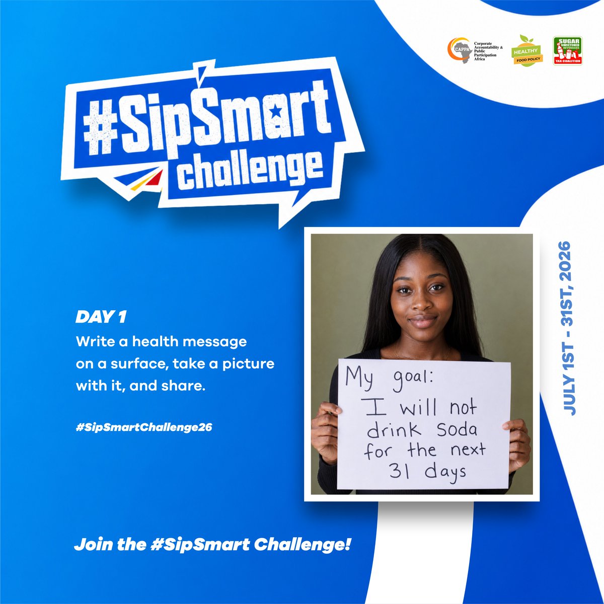 HealthyFood_NG's tweet photo. #SipSmartChallenge26 is the way to start the second half of the year. As we daily share reminders to prioritize health and remind you that #SSBTaxSaves https://t.co/NyQt0PIl6D