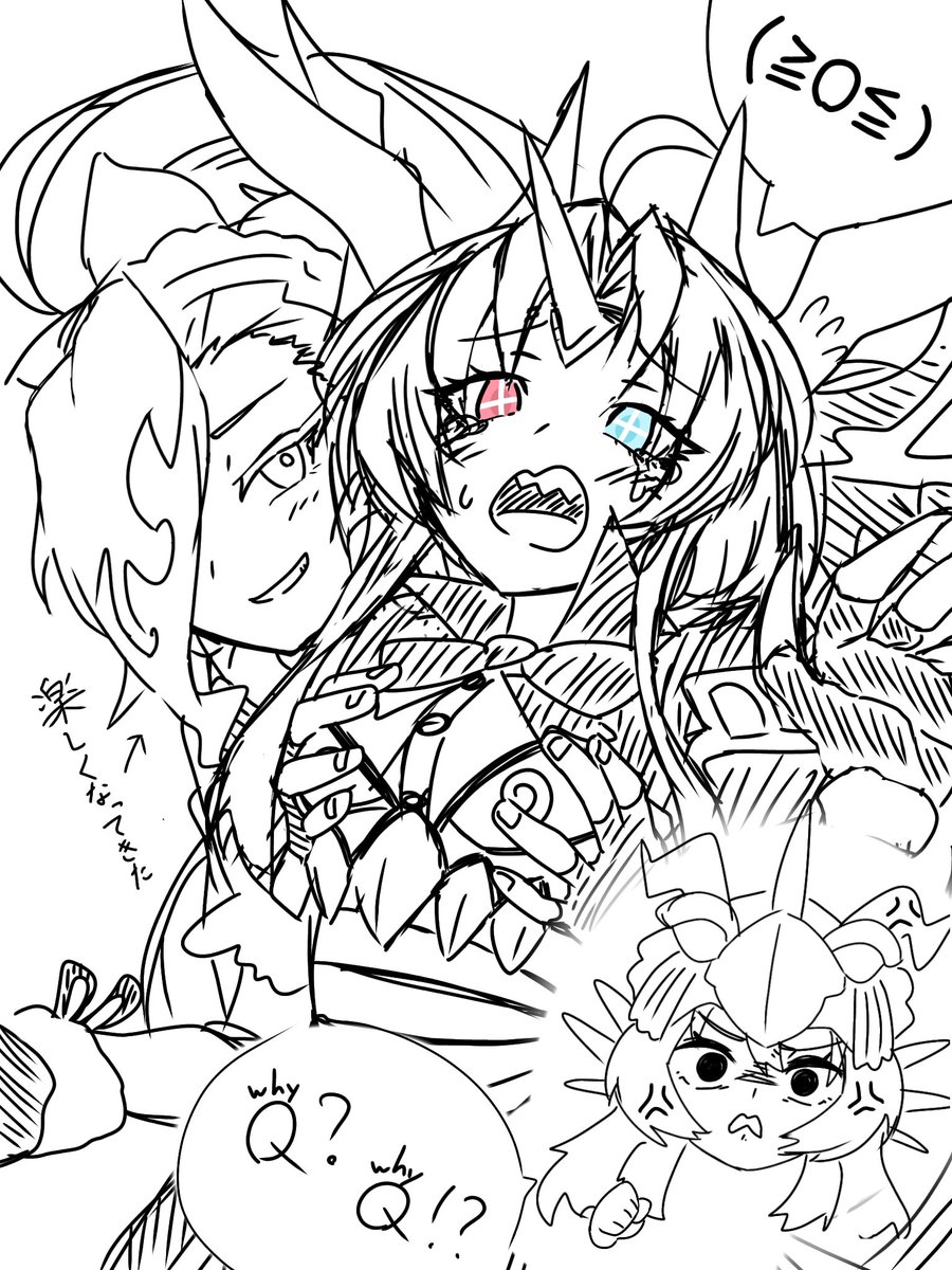 rorinosu0812's tweet photo. なんとか逃れようと魔眼両解放までしたのにそもそもゼノテクアーマーに効かず逃げられなくて泣いちゃうキサラギちゃんとちょっと楽しくなってきたグラッサ差分
#デュ絵マ　#デュエマ虹アート https://t.co/pploKrVG4s