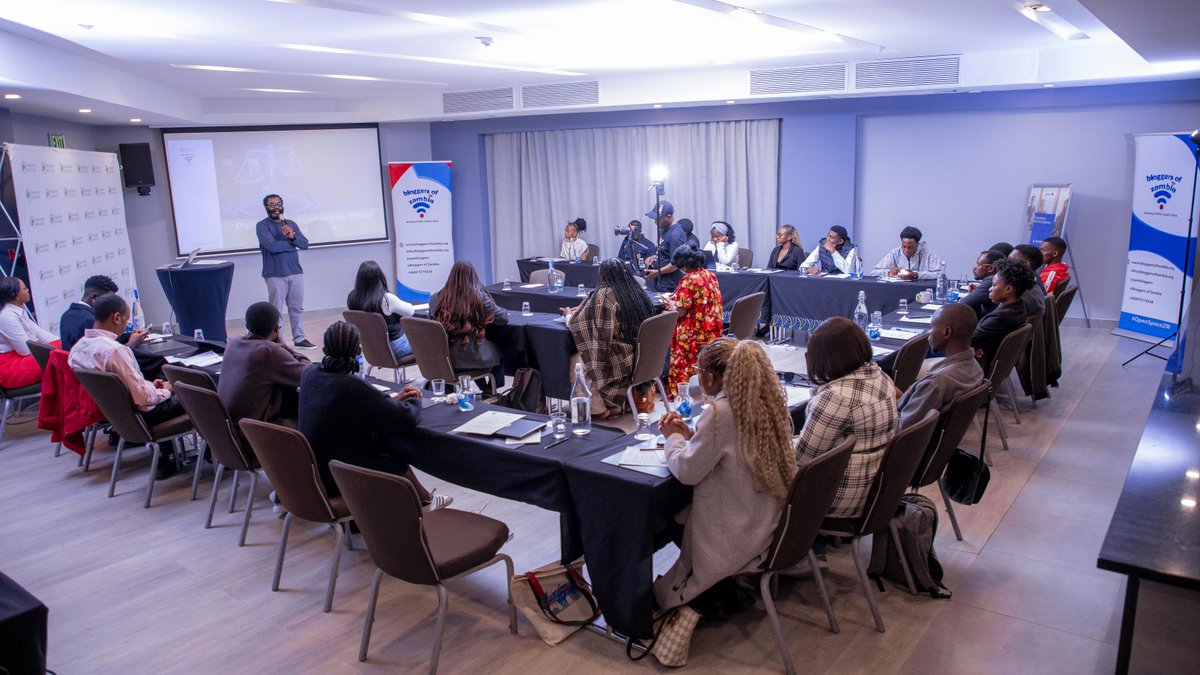 ParadigmHQ's tweet photo. Recap: Digital Rights Academy, Zambia

Yesterday, we partnered with Bloggers of Zambia to convene stakeholders from across the media space for a Digital Rights Academy, a timely initiative focused on strengthening digital security skills and knowledge ahead of the 2026 general elections.

The goal was to counter harmful narratives around digital rights and freedom of expression, while also addressing the power imbalances that often shape online spaces. Participants were equipped with practical tools and best practices to protect their digital presence, safeguard sensitive information, and ensure responsible, secure communication before, during, and after the elections.

As the digital space becomes increasingly central to civic participation, building resilience among media actors is vital for their security and the integrity of the work they do.
#ParadigmInitiative