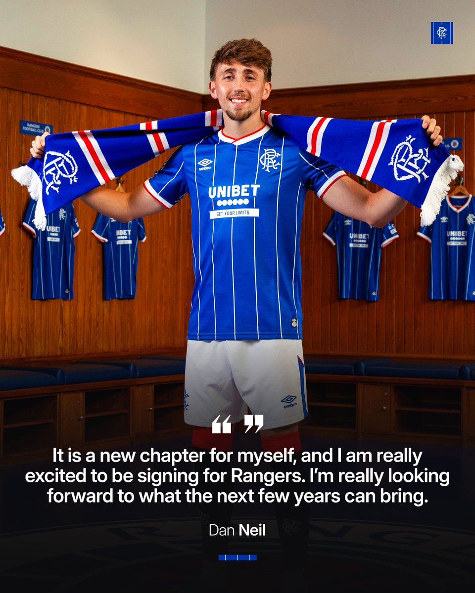 RangersFC's tweet photo. 💭 "I am really looking forward to getting started and feeling that pressure.”

🎙️ Dan Neil believes Rangers fit everything he was looking for in a club as the midfielder signed a three-year contract at Ibrox. 

Read More from Dan 👉 https://t.co/vBI2B0qOcT https://t.co/WZHGW5lDWf