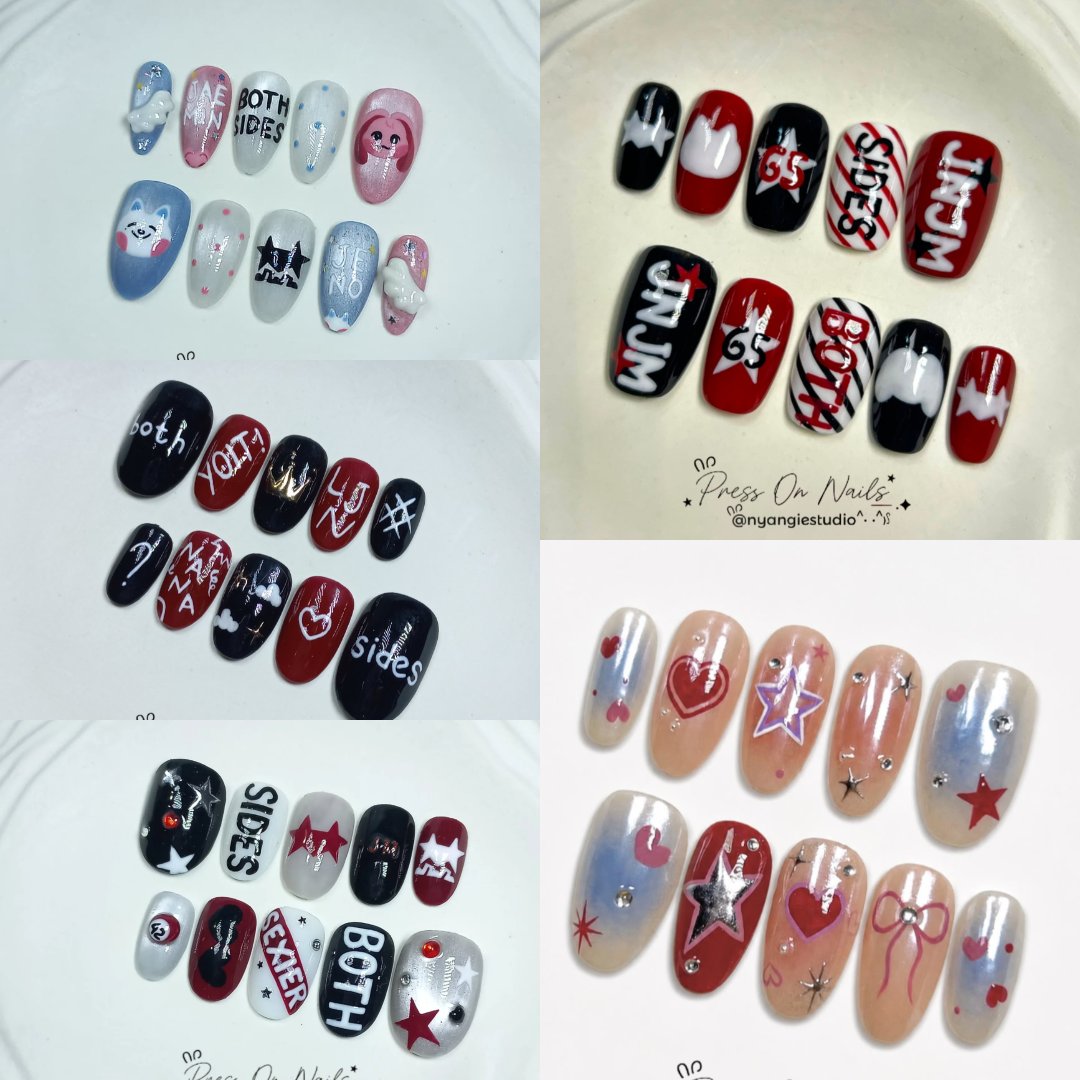 blerchivee's tweet photo. SUPER DUPER READY FOR JNJM IN JAKARTA ❤️‍🔥❤️‍🔥❤️‍🔥

thankyouu jeno jaemin n jnjm lovers 🩵🩷
open custom press on nails 
💌 order by dm Instagram 
#nyangiestudio https://t.co/y1boGD55oi