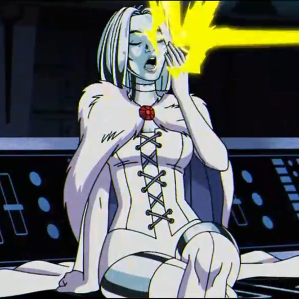 lehnsh3r's tweet photo. Emma Frost me tirou boas risadas https://t.co/pQ6iarjTXm