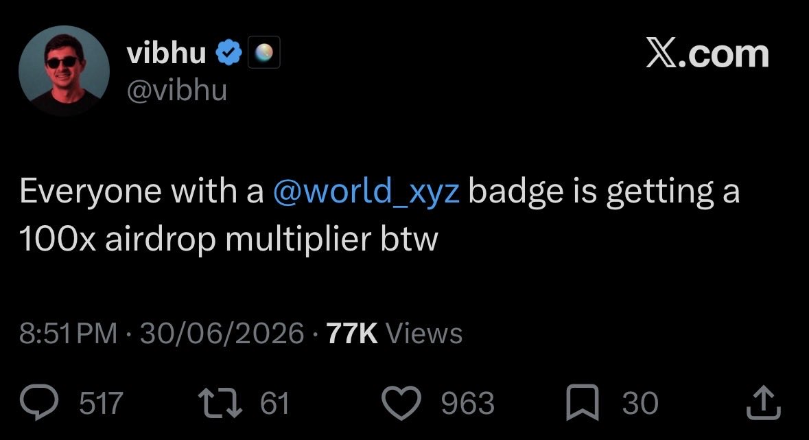 InfluencersRugU's tweet photo. World affiliates have already hinted at airdrops and multipliers. Maybe it’s a troll, or maybe it’s a clue 👀

What kind of multiplier could $world holders get?

These are crypto native viral marketing geniuses. They know exactly what they are doing and nothing is by accident. https://t.co/KZrIAMCnml