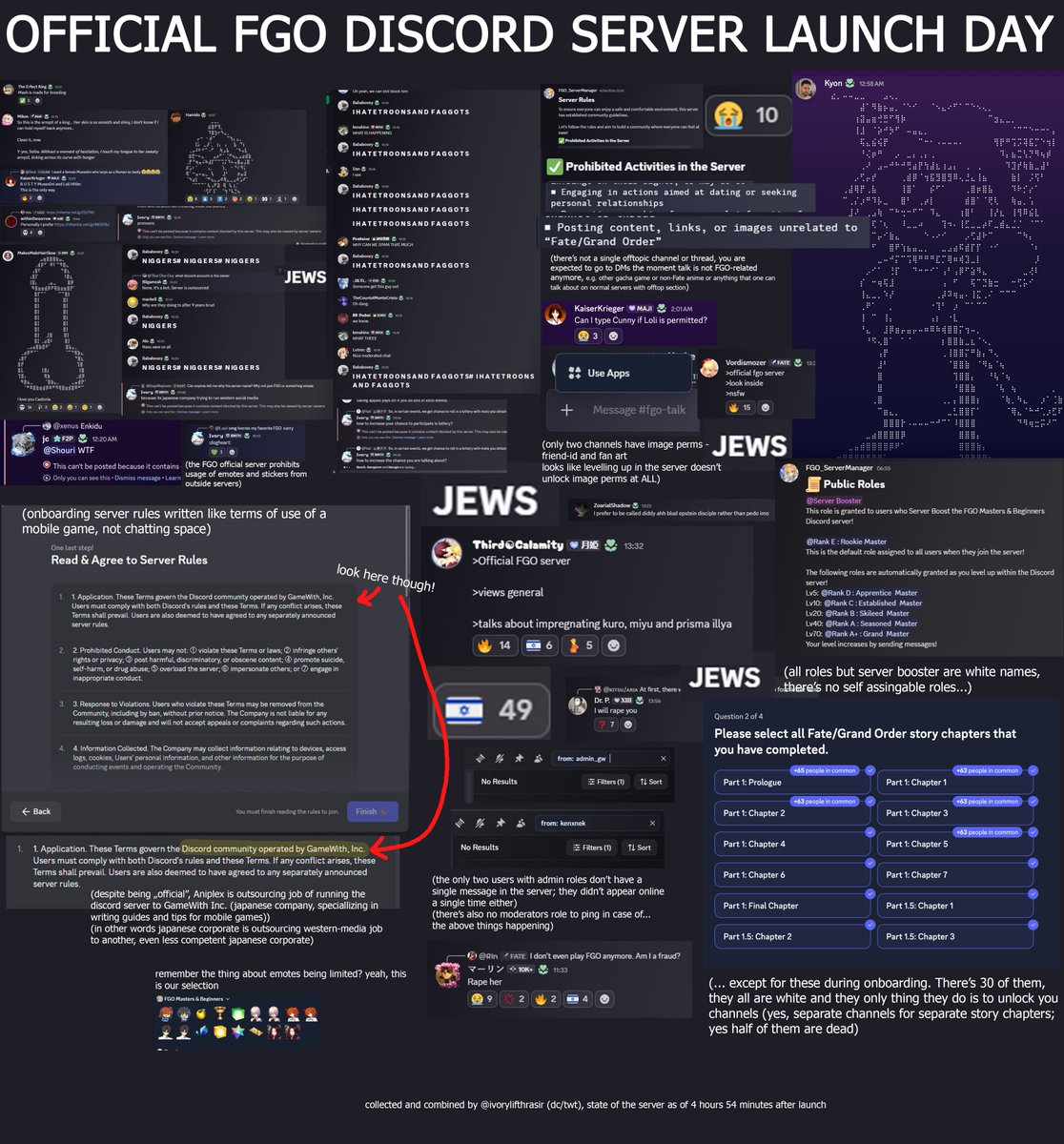 IvoryLifthrasir's tweet photo. to celebrate launch of official FGO Discord server, I made a collage that should show you that @aniplexUSA and @gamewith_review didn't launch a server
THEY LAUNCHED A CESSPOOL
you know if it's 9th anniv feature, maybe I prefer for anniversary to be cancelled #fgo #FateGOUSA https://t.co/n8X43EIr4U