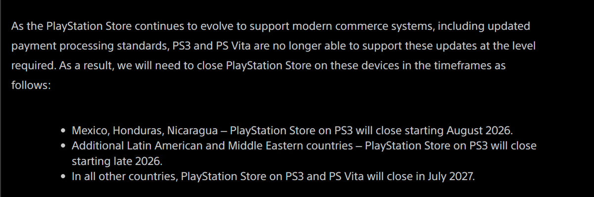 RyuNewsGotoku's tweet photo. BREAKING: Sony are planning to close the PS3/PSVita online storefronts in all markets by July 2027

This will render the following digital versions of these RGG titles alongside DLC, unavailable to purchase:
- Yakuza 3 Challenge Pack
- Yakuza: Dead Souls
- Yakuza 4
- Yakuza 5 https://t.co/CXa0PIJ35j