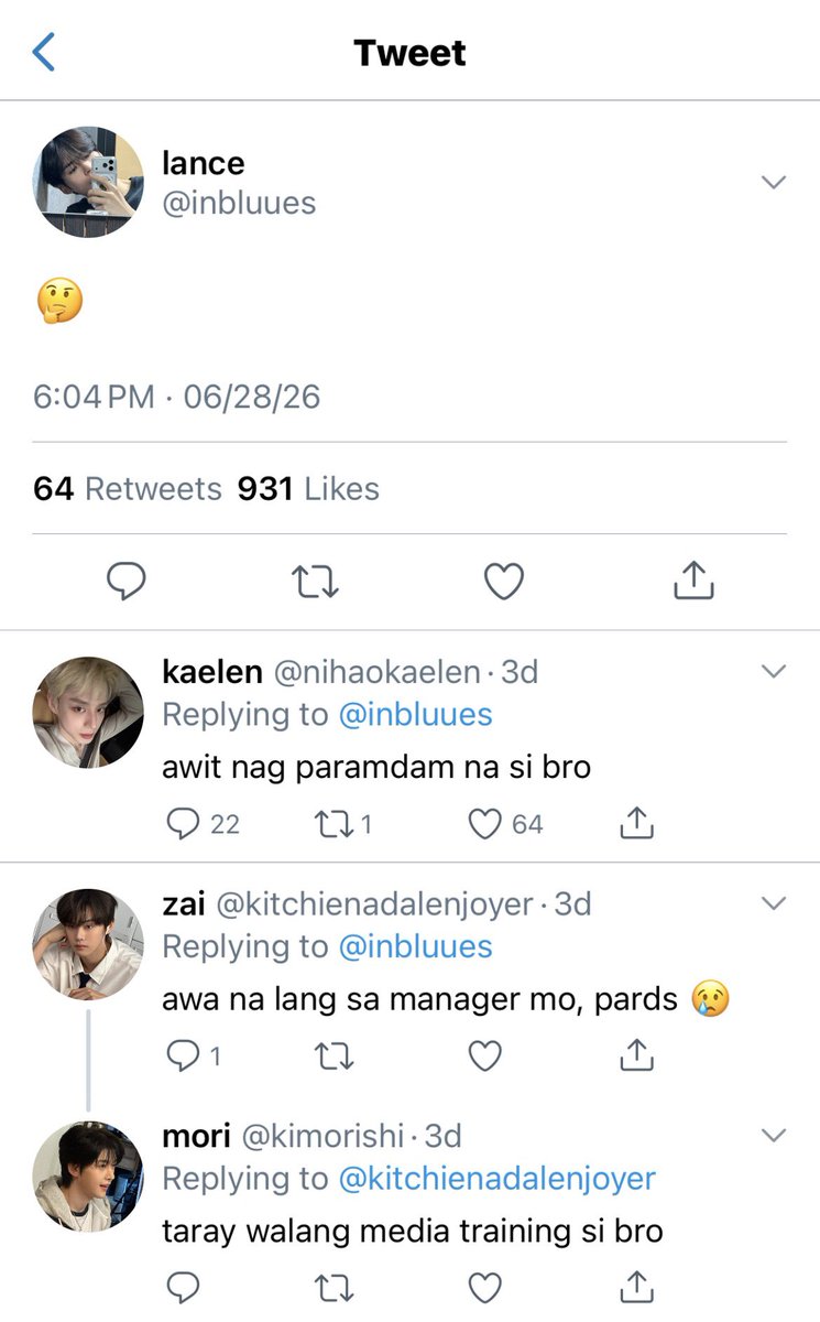 seoeliros's tweet photo. "pwede maki-connect?"
a #haobin short filo au wherein..

Kieran (ZH) ran out of data during enrollment and ended up asking Lance (SHB), the campus crush, for his hotspot. Was it just a Wi-Fi connection... or the start of something more? https://t.co/NuyDTdvbUN