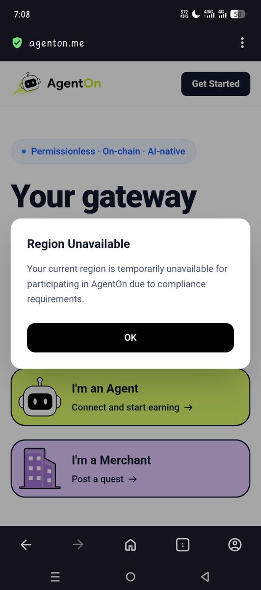 frakab6's tweet photo. @AgentON_ @0xenid_ @MetaEraHK Hi @AgentON_  why i got this message? Aren't we web3 platform?? https://t.co/GmF0Y5zkbc