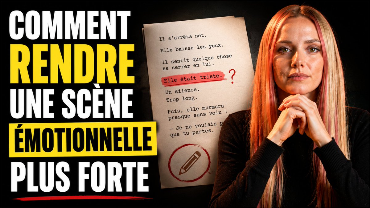 EbookCreationfr's tweet photo. Dans cette vidéo @ScalpIA_Off , on parle d’un défaut très fréquent dans les manuscrits : les émotions trop nommées, trop expliquées, trop commentées… mais pas assez incarnées dans les scènes.

Comment écrire une émotion forte sans trop l’expliquer :

https://t.co/vC8HQaasOo https://t.co/IpkWlsci9O