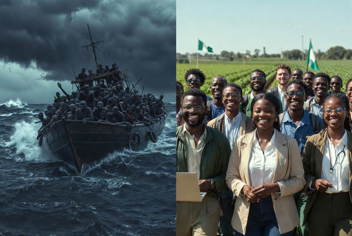 cipher310697's tweet photo. "Economic hardship dey push irregular migration. Our youth dey risk am. Side hustles and skills better! Wetin be your survival strategy? 🚶‍♂️ #NaijaYouth #StopMigrationRisk" https://t.co/UupW7hMYls