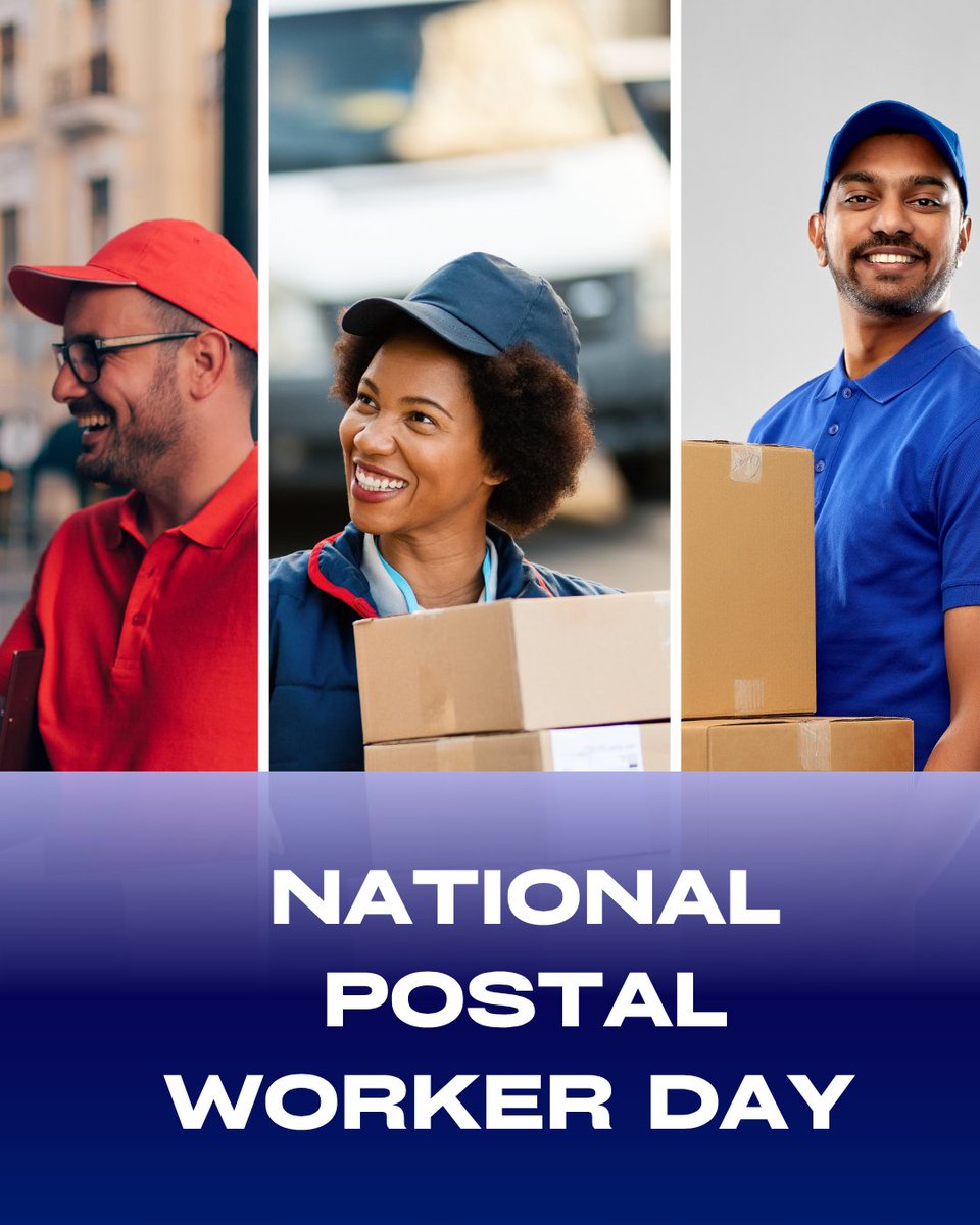 Andre_REALPRO's tweet photo. 📬💌 Happy National Postal Worker Day! Today we thank the hardworking men and women who deliver our mail, rain or shine. 

From letters to packages, they help keep us all connected. Be sure to show your appreciation today! 📦❤️ 

#PostalWorkerDay https://t.co/YfVjP1LsLZ
