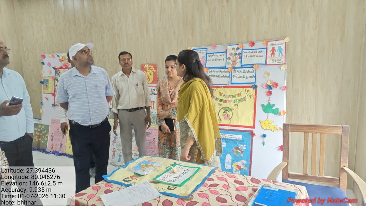 CdoHardoi's tweet photo. आज दिनांक 01-07-2026 को विकास खण्ड बावन स्थित उच्च प्राथमिक विद्यालय भिठारी एवं आंगनबाड़ी केंद्र भिठारी का औचक निरीक्षण कर शैक्षणिक गतिविधियों, छात्र उपस्थिति, स्वच्छता, आधारभूत सुविधाओं एवं आंगनबाड़ी सेवाओं का स्थलीय निरीक्षण किया।
निरीक्षण के दौरान पाई गई कमियों के शीघ्र एवं गुणवत्तापूर्ण निराकरण, छात्र उपस्थिति में वृद्धि, विद्यालय एवं आंगनबाड़ी केंद्रों का नियमित एवं प्रभावी संचालन तथा उत्तरदायित्व सुनिश्चित करने हेतु संबंधित अधिकारियों को आवश्यक निर्देश दिए गए। लापरवाही के मामलों में नियमानुसार कार्रवाई करते हुए व्यवस्था में सतत सुधार हमारी प्राथमिकता है।
गुणवत्तापूर्ण शिक्षा, बेहतर पोषण सेवाएं एवं जवाबदेह प्रशासन के प्रति जनपद हरदोई पूर्णतः प्रतिबद्ध है। @UPGovt @UpRuralDev @CMOfficeUP @basicshiksha_up @icds_up