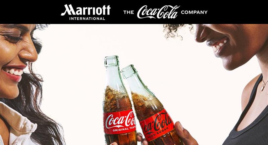 MarriottIntl's tweet photo. An Iconic Pairing: Marriott International and The Coca-Cola Company come together in strategic beverage agreement. https://t.co/M90ZiHlWCm https://t.co/a18fmVapLn