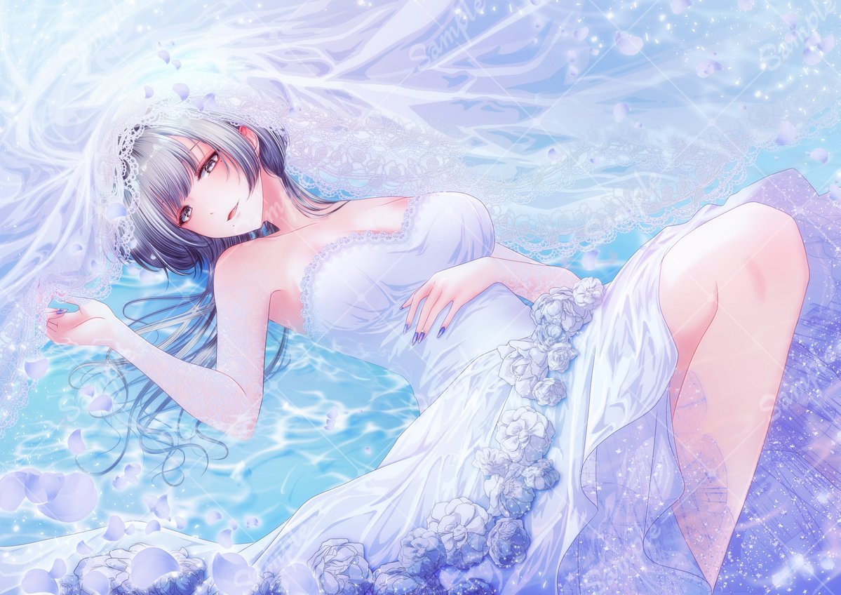 uni_0u0_'s tweet photo. 【実績公開】
怠魔ベルフ(#taima_belphe )様のジューンブライドイラストを制作させていただきました。
キラキラな花嫁さんのご依頼ありがとうございました✨ https://t.co/P1OJqQYzP0
