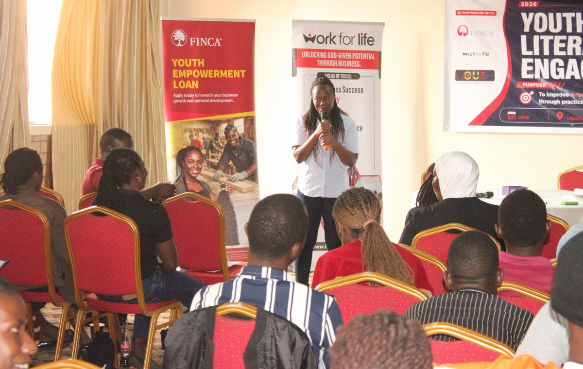 FINCA_Uganda's tweet photo. The energy was incredible as young minds gained critical skills to manage, grow, and secure their financial futures. To turn these lessons into reality, FINCA highlighted its Youth Empowerment Loan, designed to give young entrepreneurs the collateral-free, flexible capital and support they need to launch or scale their businesses.  

The future is bright, and we are proud to fuel the journey!