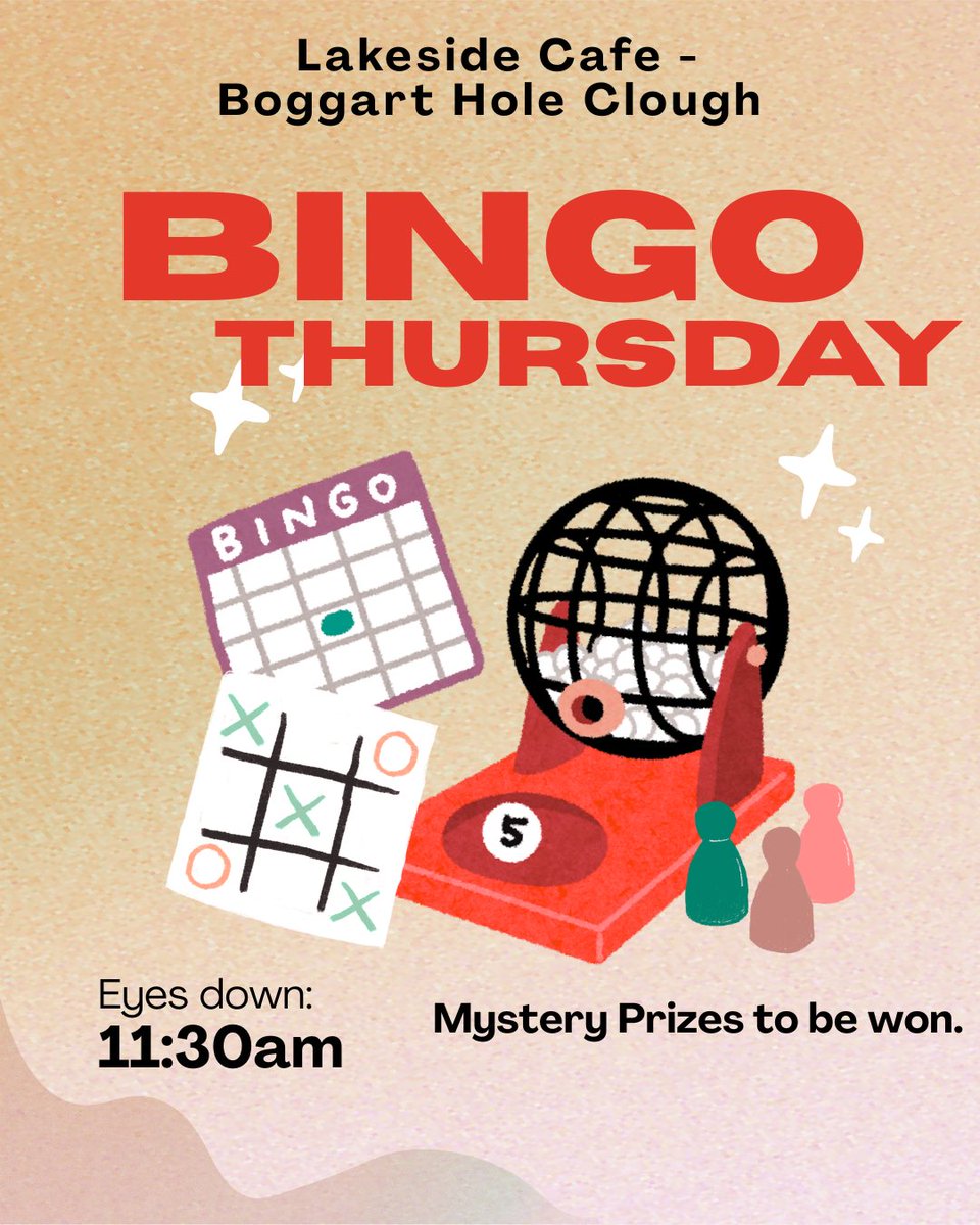 LakesideCafeBHC's tweet photo. The wait is almost over… Thursday BINGO IS BACK! 

Eyes down at 11:30am. 

With a cheeky picture round quiz inbetween the games. 

Entry fee is 50p 

❤️ https://t.co/jinRqWzG8J