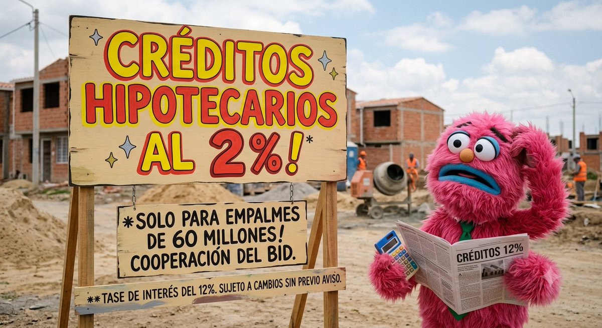 La_Danni's tweet photo. Buen día al país donde el BID nos "coopera" con 60 millones para un empalme que debió ser gratis (y siempre lo fue), mientras amanecemos con tasas de interés al 12%. 🫠
​¿De verdad se creyeron el cuento de los préstamos de vivienda al 2%? 
- Ternuritas 
​#FelizMiércoles #Economía https://t.co/B3lGkjzO43