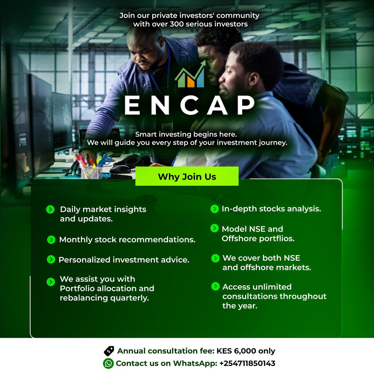 koech235's tweet photo. After deep thought and reflection on my average performance, I have decided to officially join @EncapKenya Franklin's results ( Specifically I&) is what made my informed decision to make Encap my financial advisor and I do this without regret. I have been trying to save Ksh 6000 but realised my capital has much more potential. An additional 5-10% on my portfolio p.a would be great and I believe seeking financial advice would be great.
