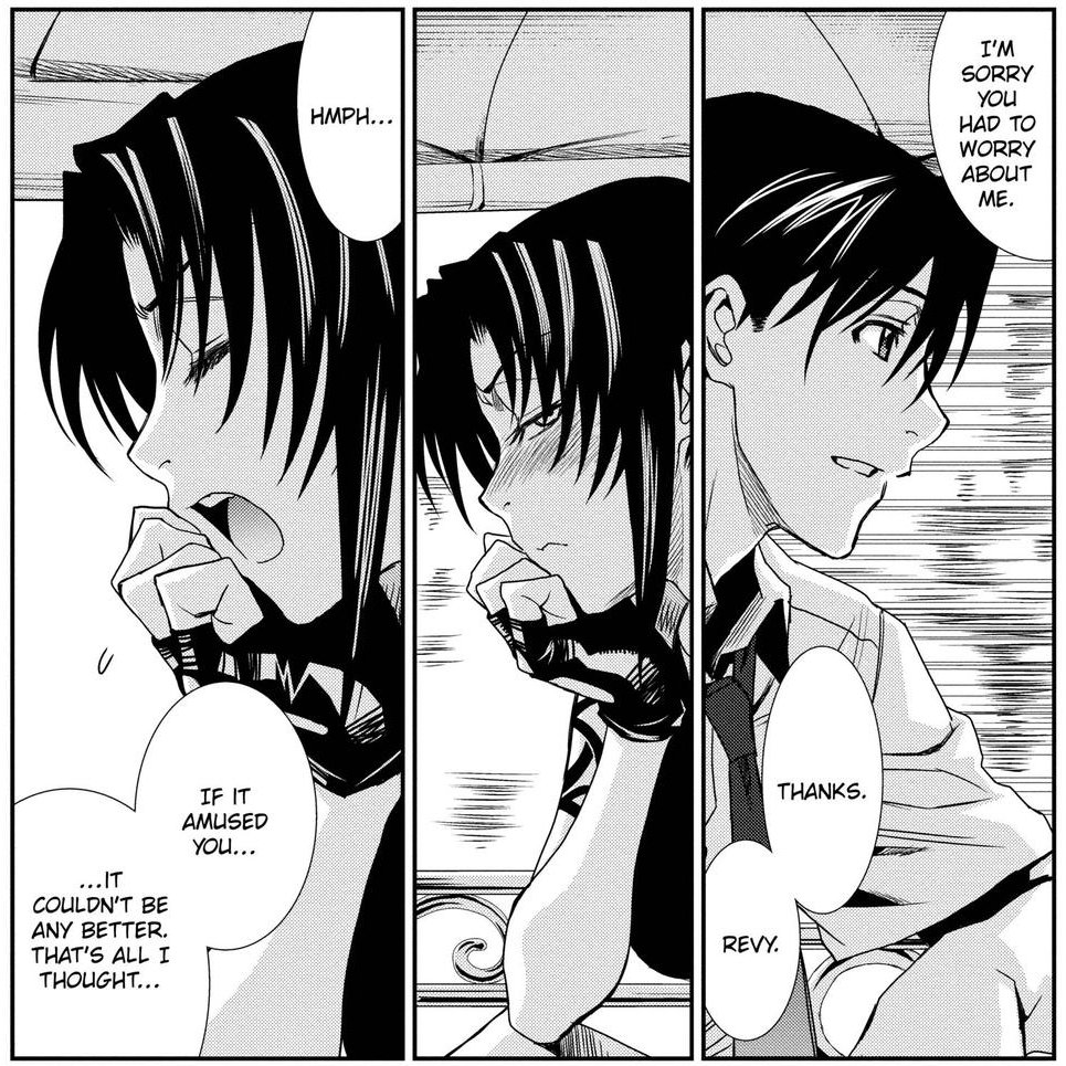 oxking's tweet photo. Revy blushing yall https://t.co/8MCCjBJcpE