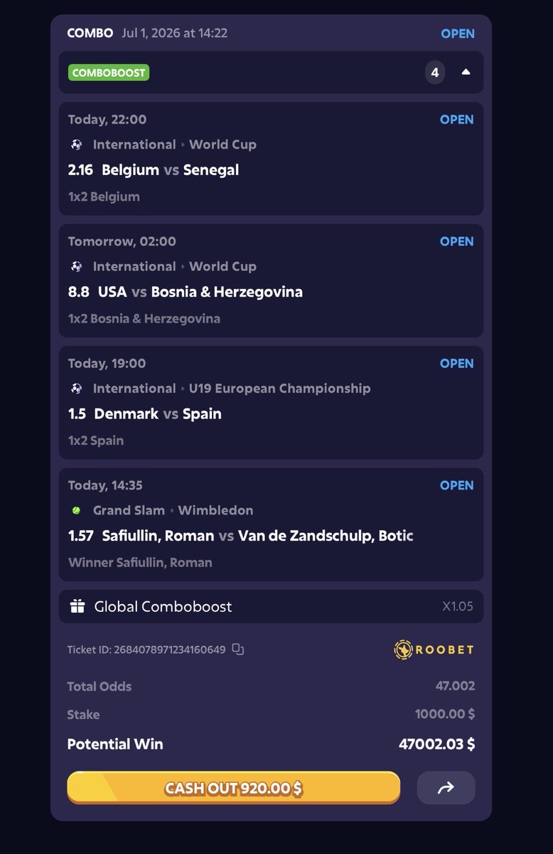 Lepajee's tweet photo. 1000$ to one random retweet if I win this 📖 
The best SPORTSBOOK: https://t.co/7Xyq8o9OEi (Instant Depo - Instant Withdrawals)
Follow @Roobet to be eligible 

#worldcup #fifaworldcup #fifa #casino #sportsbook https://t.co/d8aCyvrT7R