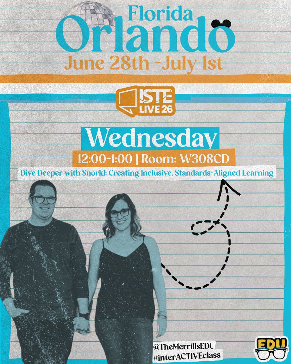 themerrillsedu's tweet photo. ππ» π€ Hey, @ISTE_ASCD!
Last chance to catch us is TODAY! π€Ώπ
π W308CD
β° 12:00β1:00
π§ Dive Deeper with @SnorklApp
π€ Experience Snorkl as a student
βοΈ Design activities as a teacher
π‘ Leave with classroom-ready ideas
#ISTE #ISTELive #interACTIVEclass https://t.co/mJSEZ98DyI