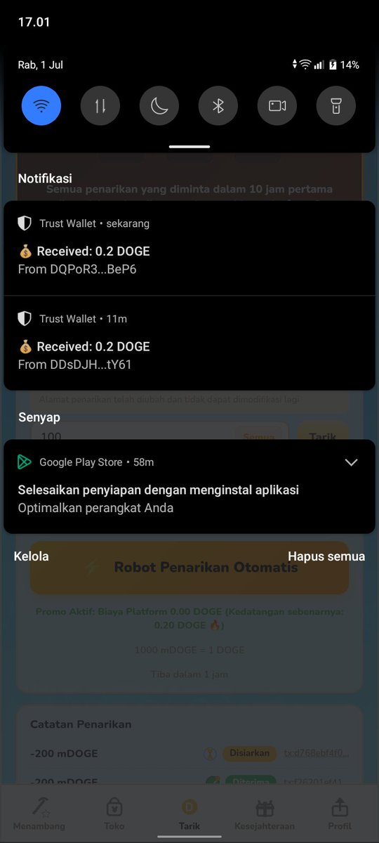 ArySigma's tweet photo. NEW DOGE MINE CONVERT $mDOGE 100=0.1 dogecoin:native INSTAN WITHDRAW
-REGISTRATION https://t.co/IzeCEkLyjs
-SKROL GO TO THE BOTTOM THE REGISTRATION MENU WILL APPEAR 
-USE CODE 9447W6 FOR BOSTER
-DONE
GOOOD LUCK #dogemine #CryptoTwitter #DOGE https://t.co/0yFqhFvB3L