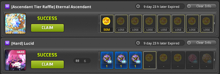 RaXXaR_'s tweet photo. And then I did it. I defeated second Hard Lucid.
I won raffle Hard Lucid in week 2.
Thank you so much. @MaplestoryU https://t.co/OjwRJKRW4m