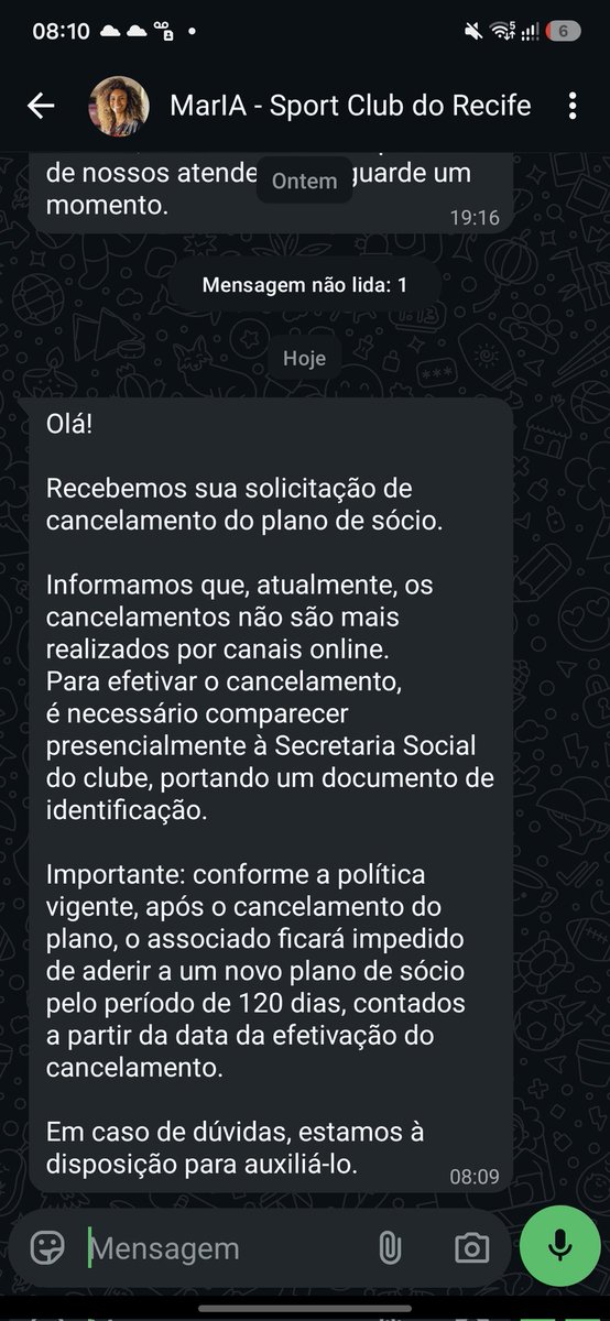 NeylSantos's tweet photo. @sportrecife Atualização: essa porra desse clube tentando reter o sócio, comigo não vai funcionar https://t.co/lGTjDLHK7B