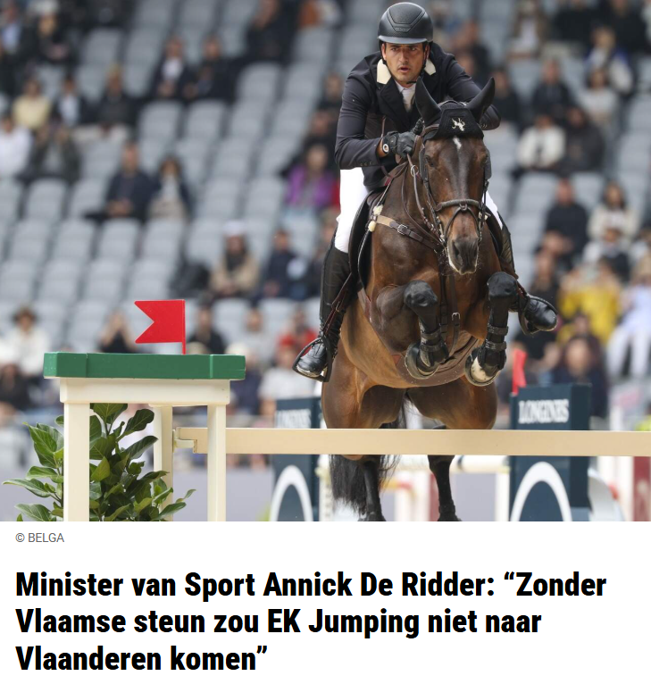 Mauritsvdr's tweet photo. De Vlaamse subsidieziekte samengevat in één quote van minister @AnnickDeRidder "Als we er geen subsidies tegenaan smijten, zou deze paardenwedstrijd er niet zijn". 

Als iets niet kan bestaan zonder subsidies en geen kerntaak is, moet je er vooral géén belastingsgeld tegenaan smijten. Elke begrip van kerntaak is bij de Vlaamse regering (met N-VA op kop) volledig weg. Het tekort dit jaar is 3,6 miljard euro.