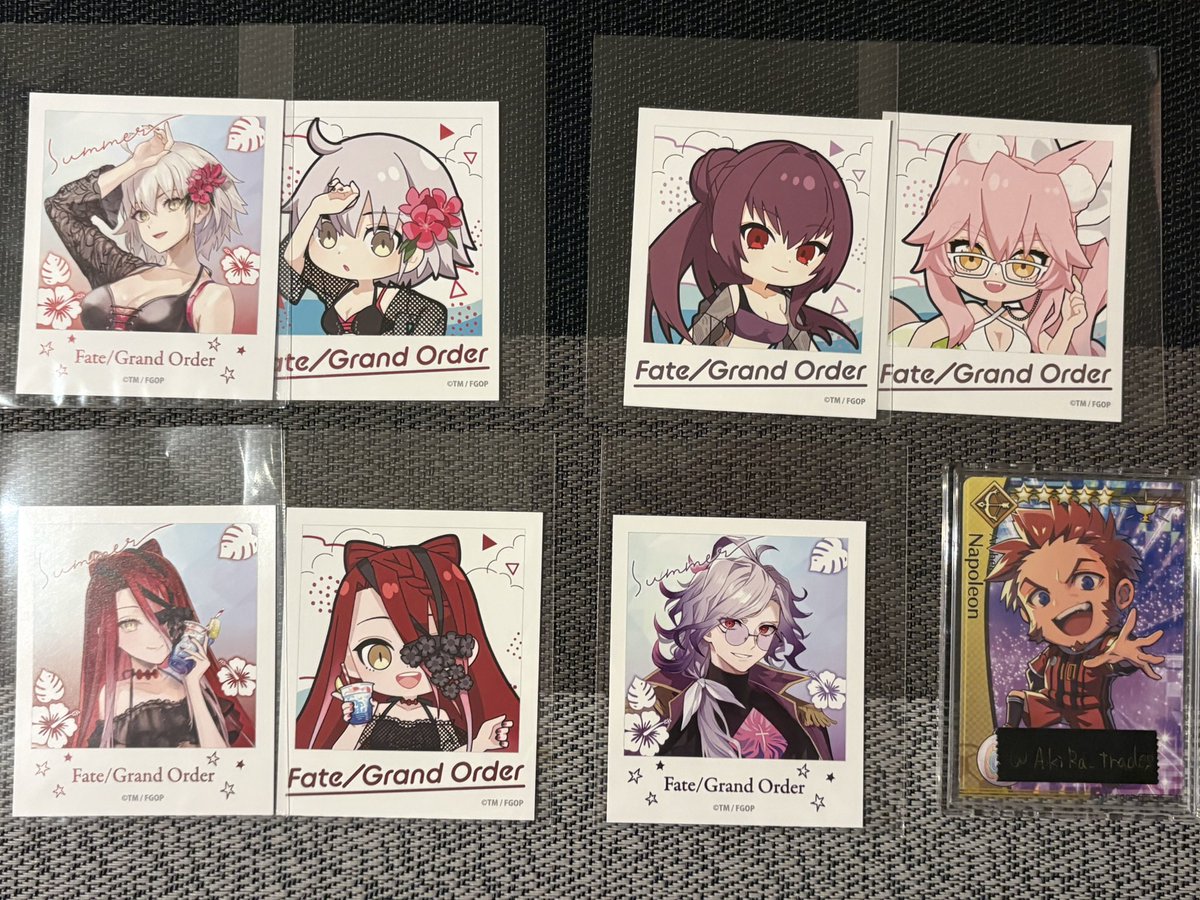 AkiRa_trades_'s tweet photo. 【交換】FGO スイパラ 海の家 コラボ ポストカード コースター フォトカード 特典

譲）画像1-3

求）画像4

郵送でのお取引
詳細も画像4に記載しております

条件合えばお声掛けください🙇‍♂️ https://t.co/KGnYyk53ZR